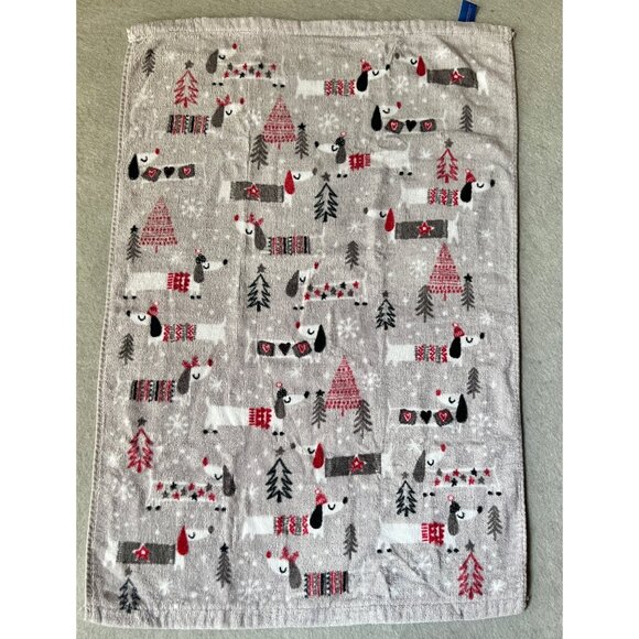 Humane Society Cotton & Rayon Kitchen Towels set of 3 With Holiday Dachsund Dogs - Picture 2 of 11